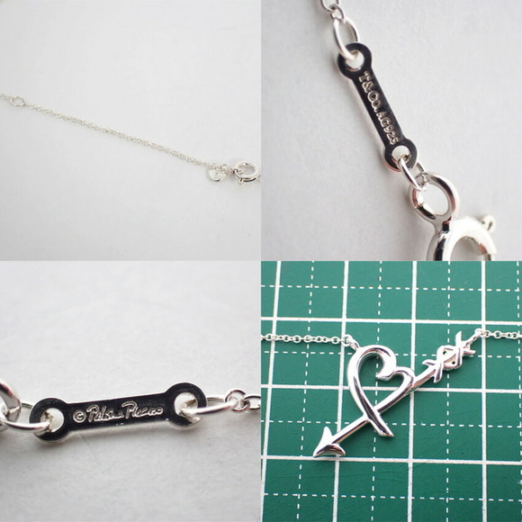 Return to Tiffany®:Heart Tag Chain Link Necklace in Silver  TIFFANY Authentic Silver Heart Necklace